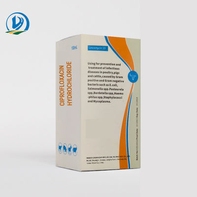 Hydrochlorid 100ml Veterinärmedizin-Drogen Antiurinary 2% Ciprofloxacln für Gramm-bakterielle Infektion