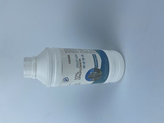 Magen-Darm-Ciprofloxacln 10 % orale Lösung Medizin hellgelbes flüssiges antibakterielles Medikament