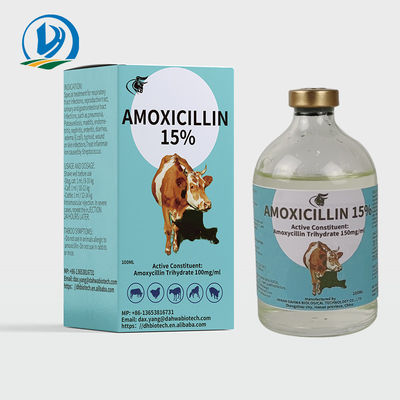 Injizierbare Drogen Amoxicillin-Veterinäreinspritzung 15% 50ml 100ml für Hundevieh Cat Sheep