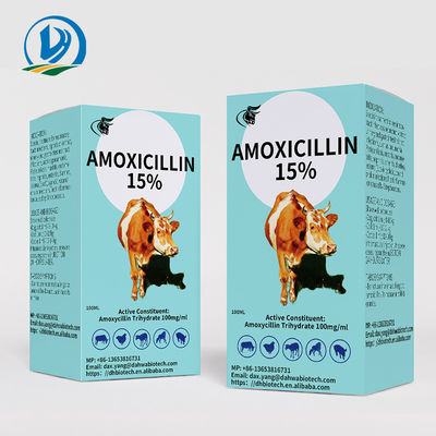 Injizierbare Drogen Amoxicillin-Veterinäreinspritzung 15% 50ml 100ml für Hundevieh Cat Sheep