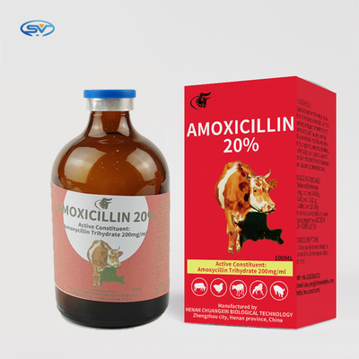 Injizierbare Einspritzungsveterinärversorgung Drogen Amoxicillin 20% von den chinesischen Herstellern
