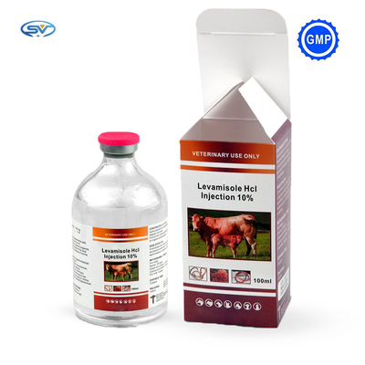 Injizierbare Drogen Levamisole Hcl-Veterinäreinspritzung 10% für Vieh kalbt Kamel-Schaf-Ziegen-Pferde