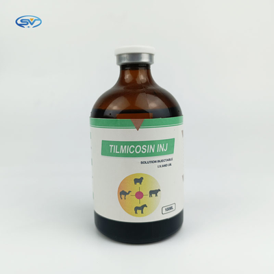 Injizierbare Veterinärmedikamente Antibiotikum Tilmicosin-Injektion 100 ml für Rinderschafe