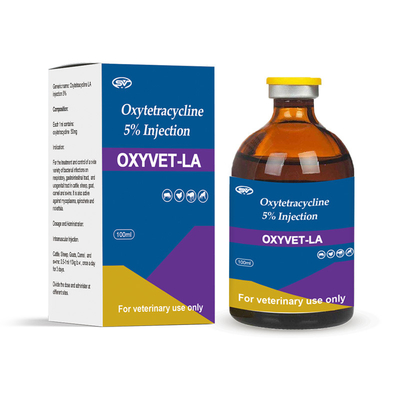 Injizierbare Veterinärmedikamente Oxytetracyclin 5% Injektionsparasitenmedikamente für Rinderschweine