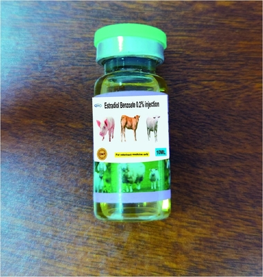 Injizierbare Veterinärdrogen mit 0,2% Estradiol-Benzoat-Einspritzung 10ml für Tieröstrus