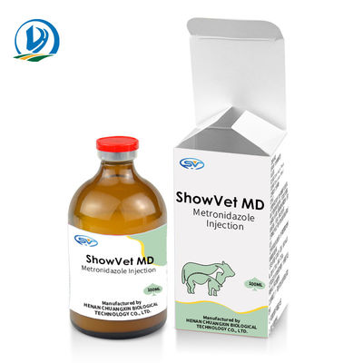 Metronidazole-Veterinäreinspritzung 100ml Drogen GMP injizierbare für Vieh-Pferdeschaf-Schwein-Kamel