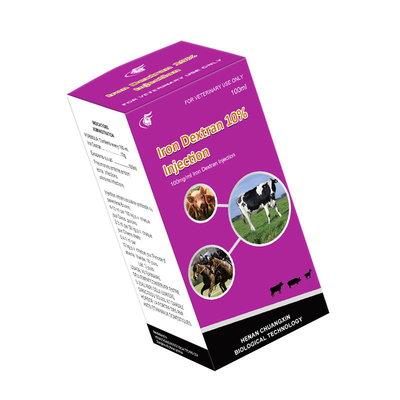 Injizierbare Drogen-Eisen-Dextran-Veterinäreinspritzung 10% für Vieh-Schaf-Ziegen